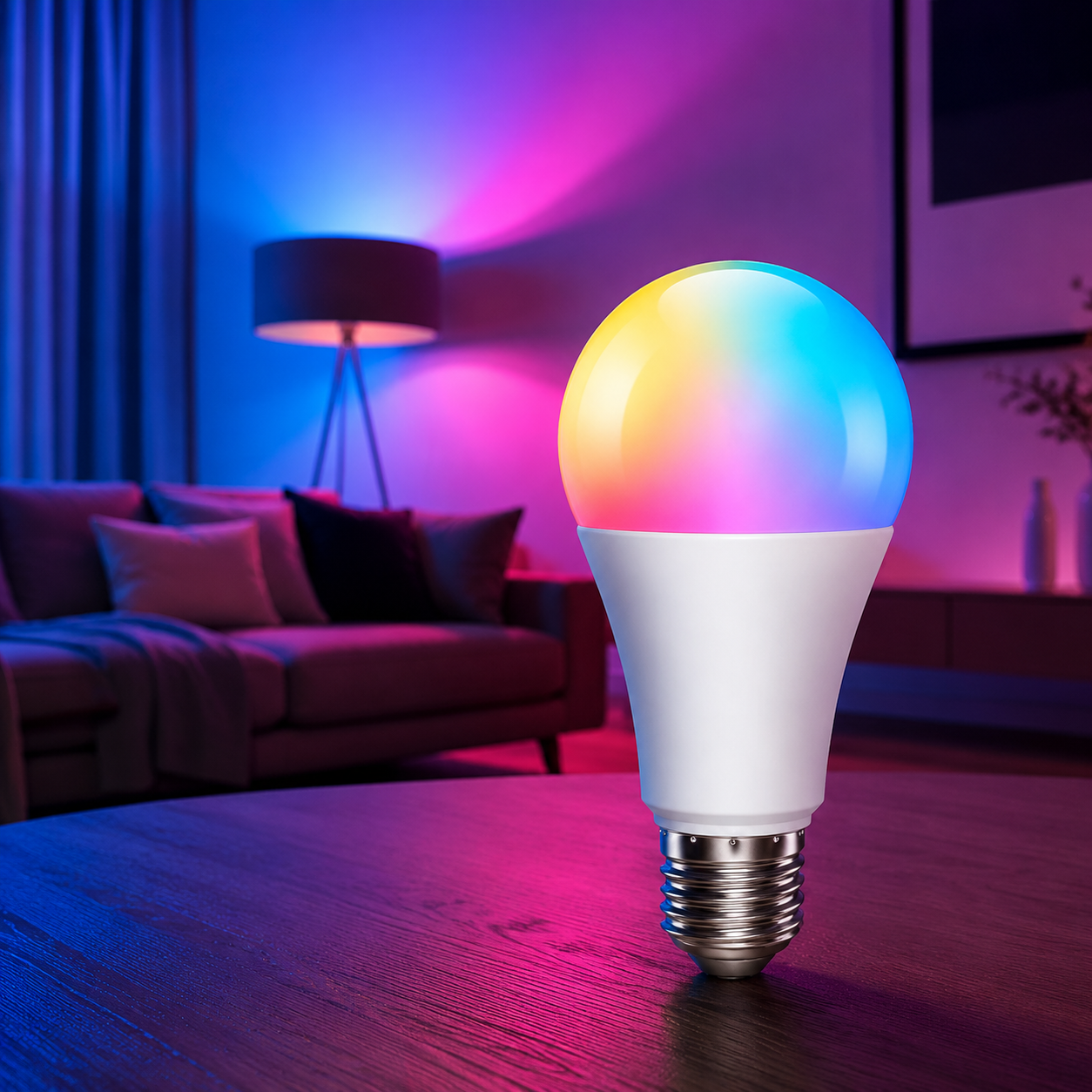 Kit com 3 lâmpadas – Lâmpada Inteligente Wi‑Fi E27 RGB 15W – Smart Life, Alexa e Google Home - Imagem 3