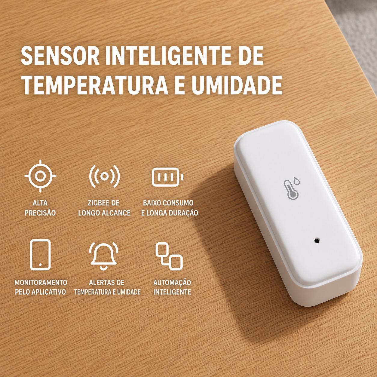 Sensor Inteligente de Temperatura e Umidade – Tuya Smart Life - Imagem 4